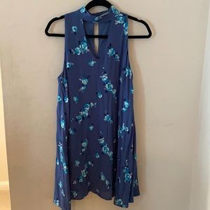 Altar’d state blue floral high neck dress
